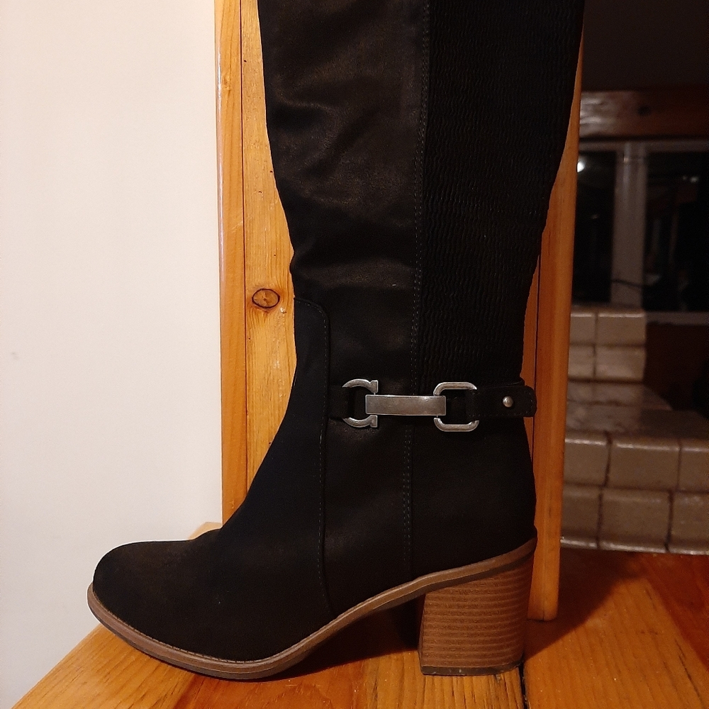 Tall black boots